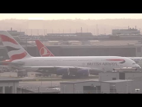 🔴Crosswind Landings & Departures at London Heathrow Airport Storm ...