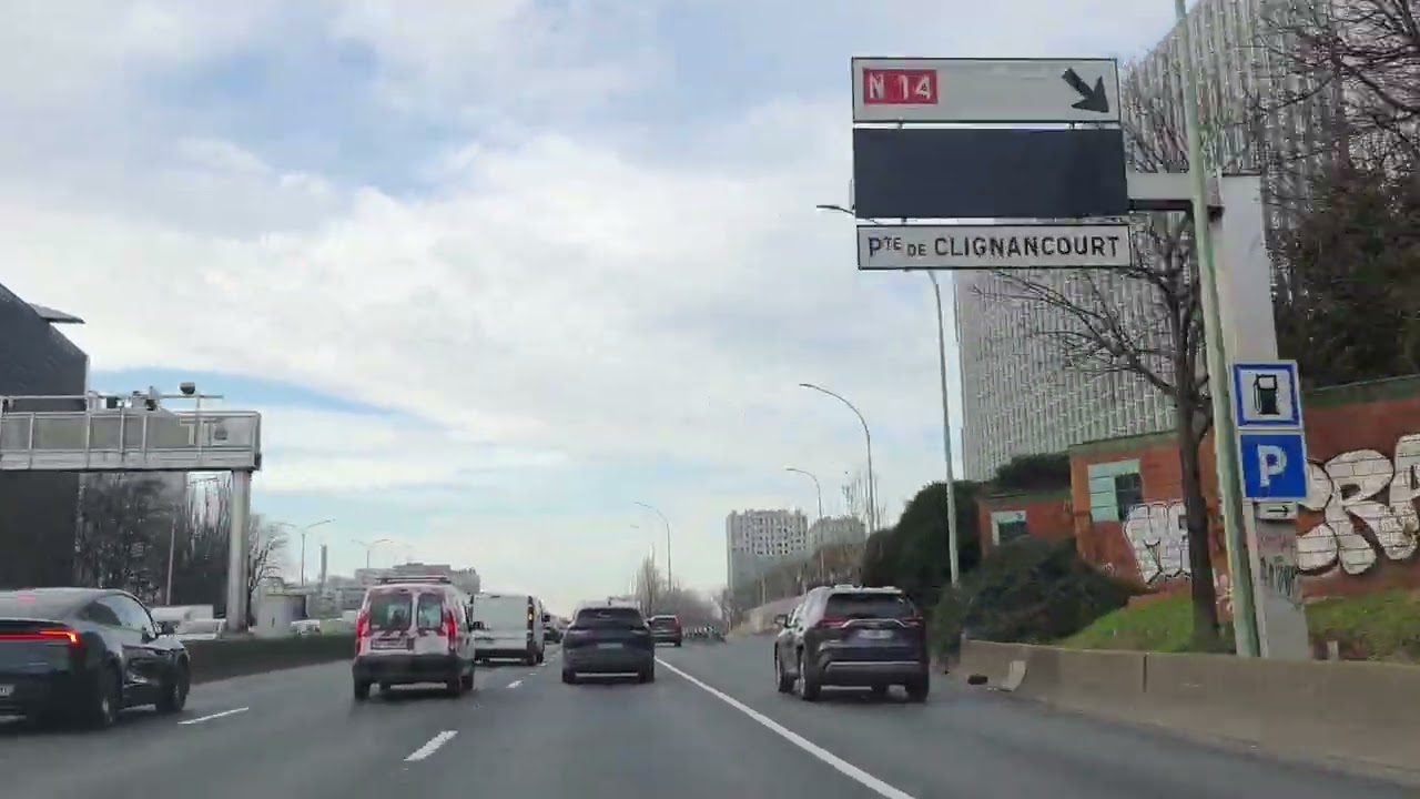 [파리 변두리 & 시내 드라이브] 공항 1터미널에서 파리 오페라 까지... 4x 배속