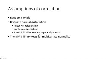 028m Testing assumptions of correlation