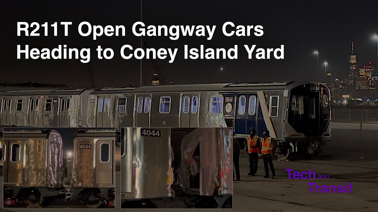 ⁴ᴷ ᴴᴰᴿ Brand New R211T Open Gangway Subway Cars on the move to Coney Island Yard