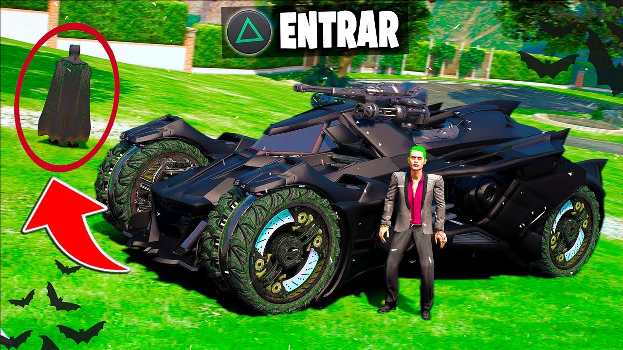 ROUBANDO O BATMOVEL DO BATMAN NO GTA 5 COM O CORINGA!!😱 (mods)