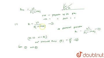 A body has maximum range `R_1` when projected up the plane. The same body when projected down the