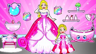 [paper dolls] Good Elsa Frozen vs Bad Fire Family Mother and Daughter | Rapunzel Family 놀이 종이