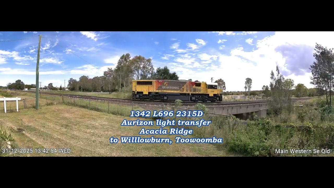 31 Wednesday December 2025,  Main Western Line Sth Qld Au, Brisbane  west Charlieville, Thallon