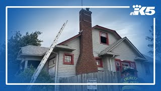 Fire crews extricate suspect who became stuck in chimney