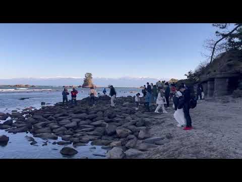 【高岡市】雨晴海岸から立山連峰がキレイに見えました サムネイル