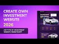 How to create your own investment website || khud ka investment website kaise banyea ||. 7307965384👈