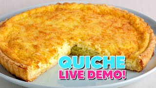 Professional Baker Teaches You How To Make Quiche LIVE!