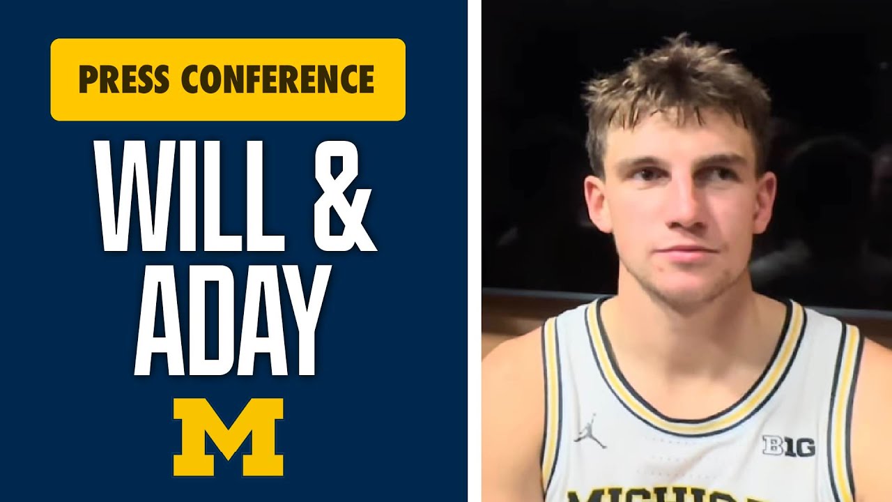 Баскетбольные игроки Мичигана Адай Мара и Уилл Четтер подводят итоги победы над Оклендом со счёто...