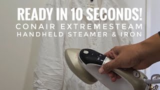 FASTEST Portable Steamer Conair Turbo ExtremeSteam 2-in-1 Handheld Steamer & Iron REVIEW Costco