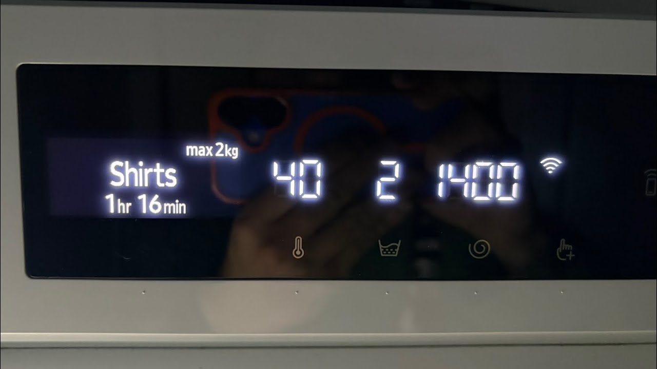 Samsung Bespoke AI WW11BB704DGW - Shirts 40⁰ with Intensive - Full Cycle (HDR)