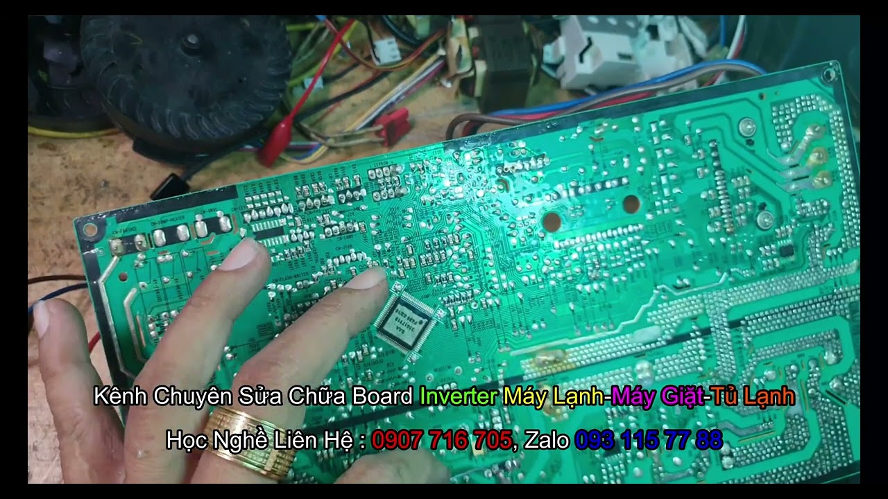 Board đuôi nóng máy lạnh LG inverter bị nổ IC nguồn,... - youtube