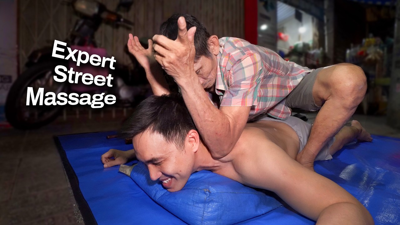 Лучший уличный массаж во Вьетнаме за 5 долларов — массаж всего тела и баночный массаж от мастера!