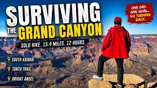 Surviving the Grand Canyon SOLO | South Kaibab, Tonto & Bright Angel