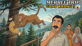 Desi Family's Murree Trip Gone Wrong 😂 | Monkey Attack + Grandma vs Chairlift! In Ghible Style ASMR