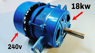 i turn washing motor into super strong generator use 10mm wire