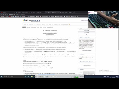 Codeforces round #725(div 3) solving with keyboard cam