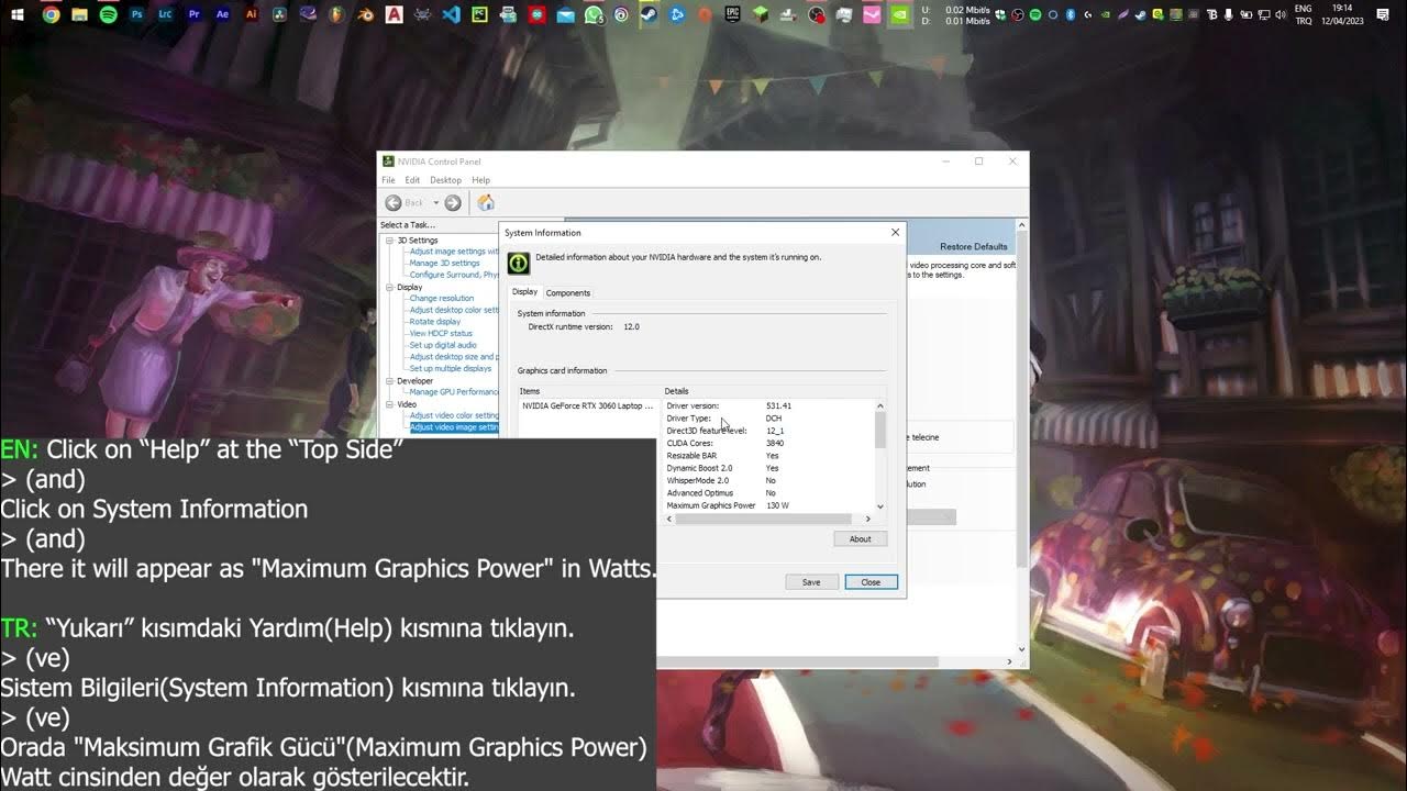 Ekran kartı "Watt" değeri nasıl bulunur? How to find out the Wattage