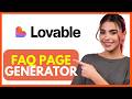 Build a Custom FAQ Page Generator with Lovable AI (Step-by-Step)