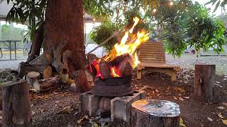Sunset with a Coconut, Relaxing, Real Island Fireplace - enjoy the flames, birds, \u0026 breeze.