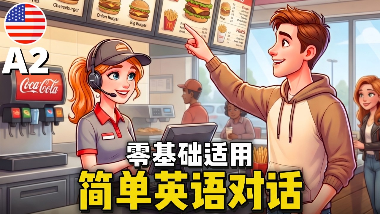 通过简单对话轻松听懂英语 ✅《快餐店点餐》
