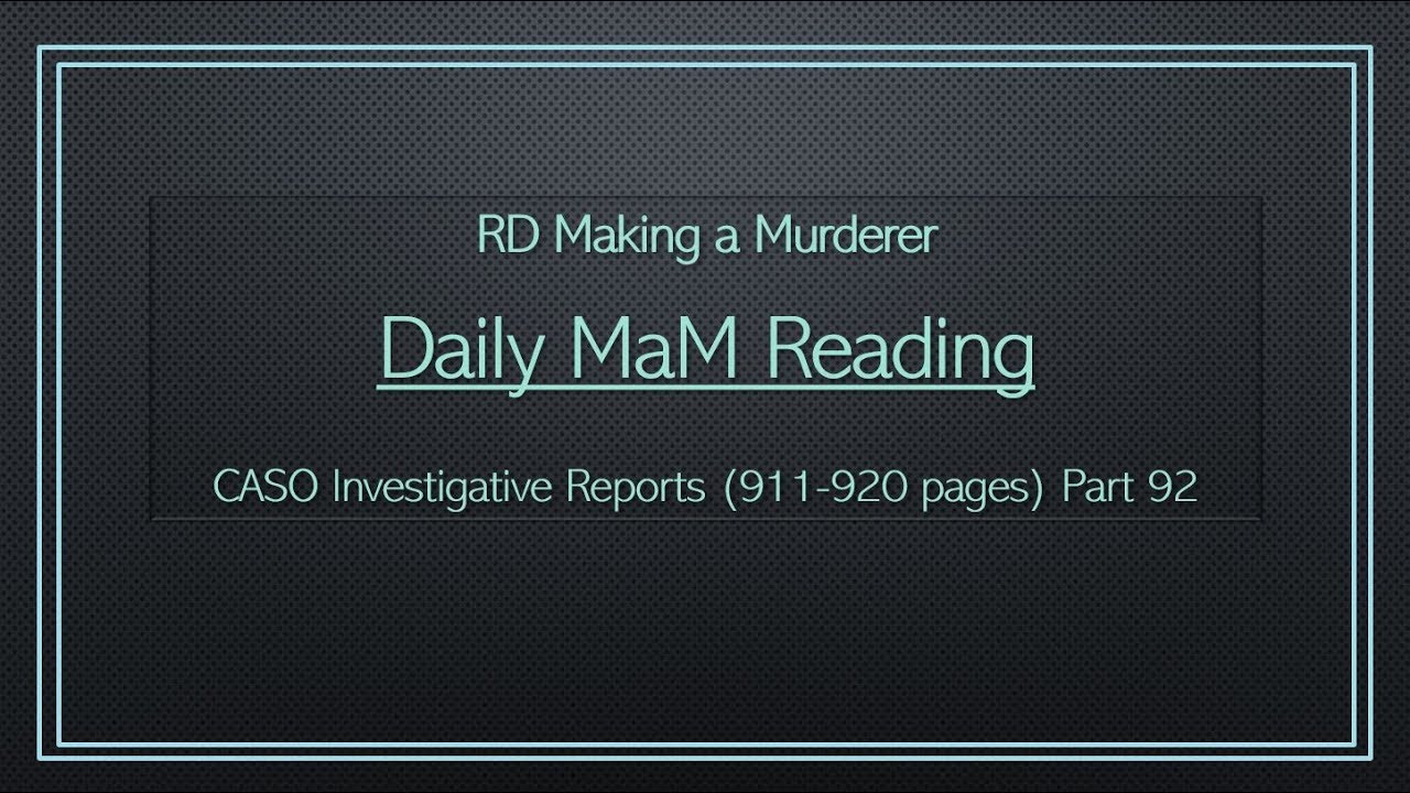 PART 92 "Daily MaM Read"CASO PG 911-920