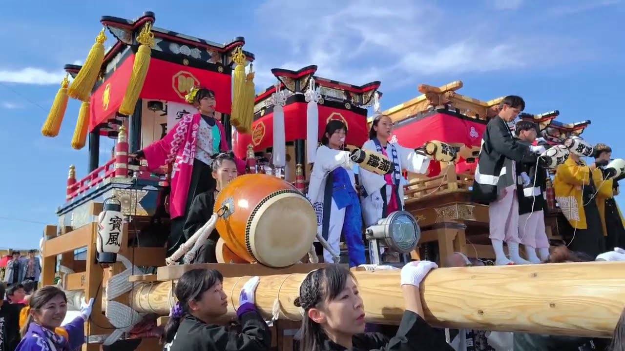 北条秋祭り2024 風早まちづくりイベント風早ダンジリ 統一かきくらべ第2部