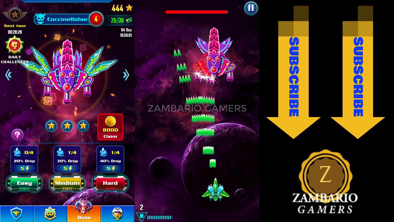Coccinellidae Alien Shooter | Boss 4 | Campaign Level 16 Boss | Galaxy Attack | Easy Medium Hard