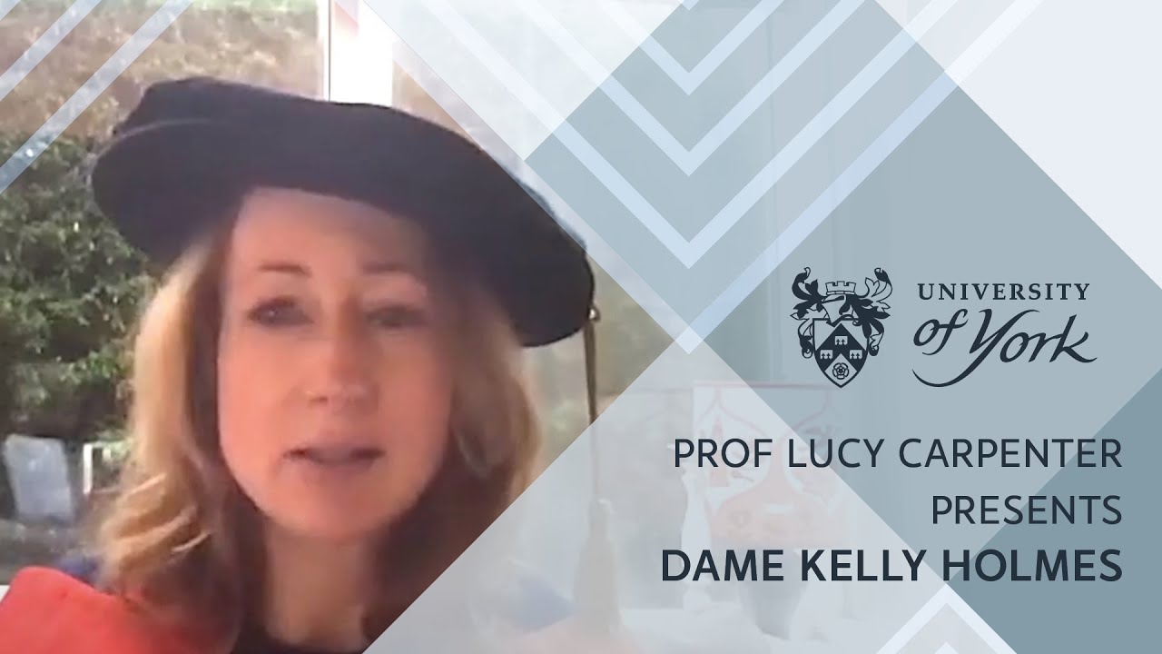 Kelly Holmes - Presentation (Winter Graduation 2021) - Professor Lucy Carpenter, Department of Chemistry, presents Dame Kelly Holmes for her honorary degree.