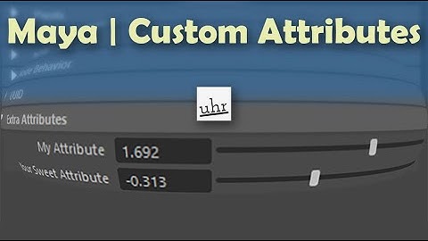 Maya: Custom Attributes And Driven Keys