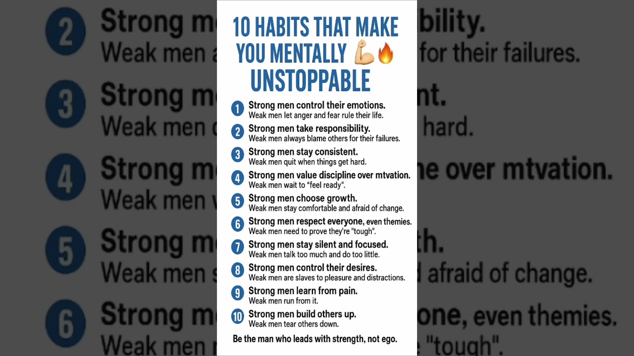 “Weak vs Strong Men – Which One Are You? 🤔💥”