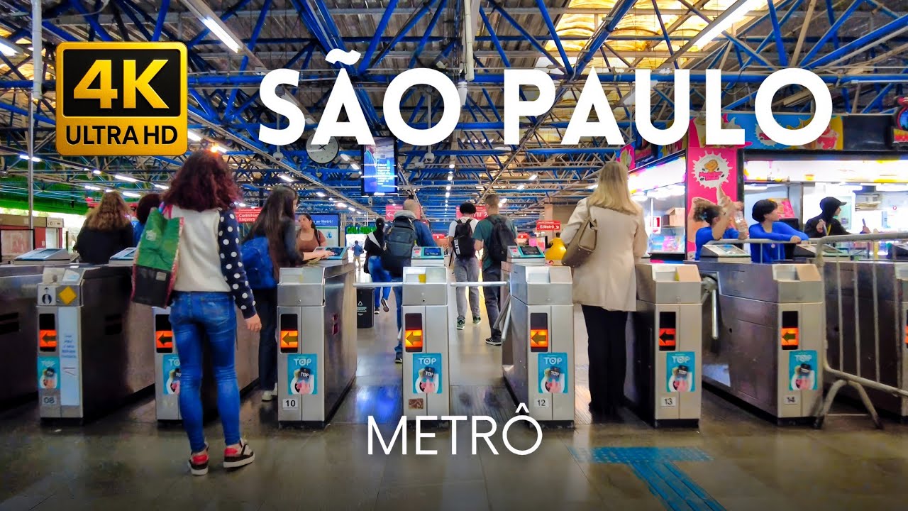🇧🇷 Utilizando o Metrô em São Paulo 4K