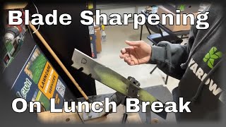 Blade Sharpening on Lunch Break | Toro 60V Battery Mower Blade