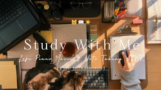 3 HOUR STUDY WITH ME ☕💻 lofi piano music 📖 study ASMR ambience | background noise | pomodoro 50/10