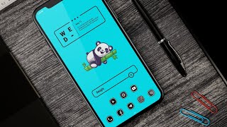 Cute Panda Android Homescreen Setup | Nova Customization screenshot 1