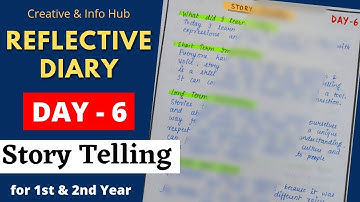 Day 6:- Story Telling || Reflective Dairy for D.el.ed / B.ed Students || Creative & Info Hub