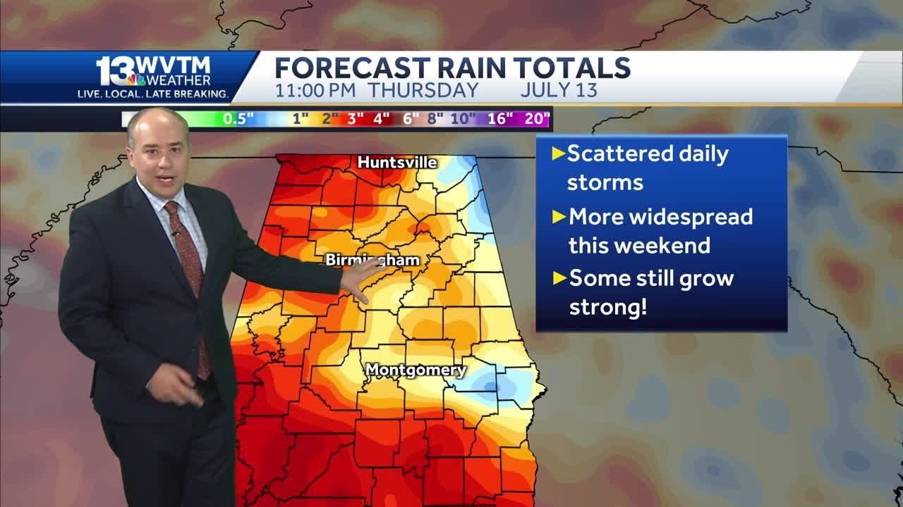 Sticky and stormy: several days of scattered storms and summer heat ...