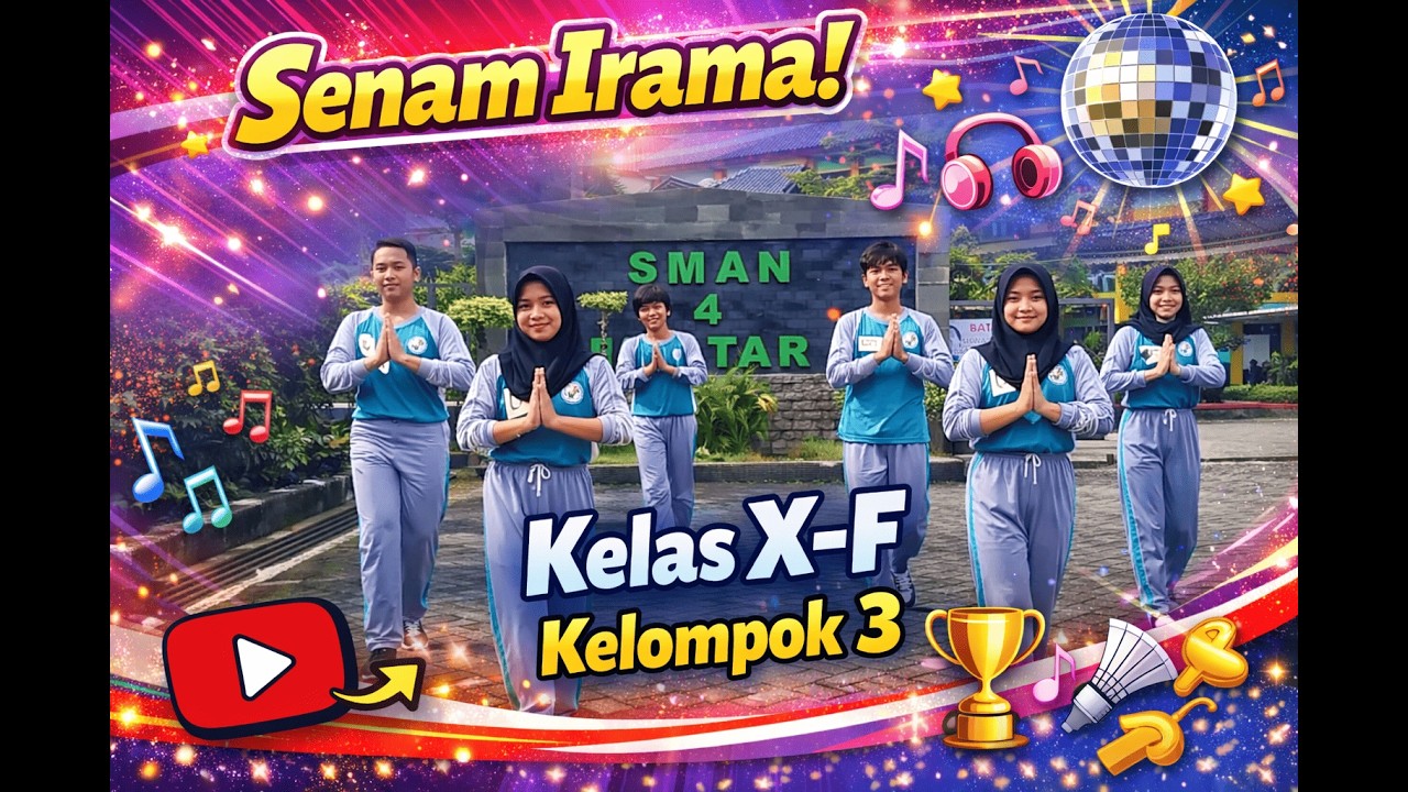 Senam irama 10 menit Kelompok 3 kelas X-F