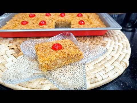 مطبخ ام وليد بسبوسة القطايف جربتها و نتيجة تحفة خفيفة و معسلة للقلب