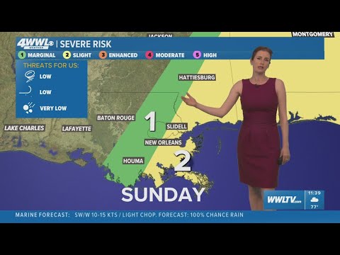 New Orleans Weather Impact: Severe threat for storms Sunday, Chilly ...