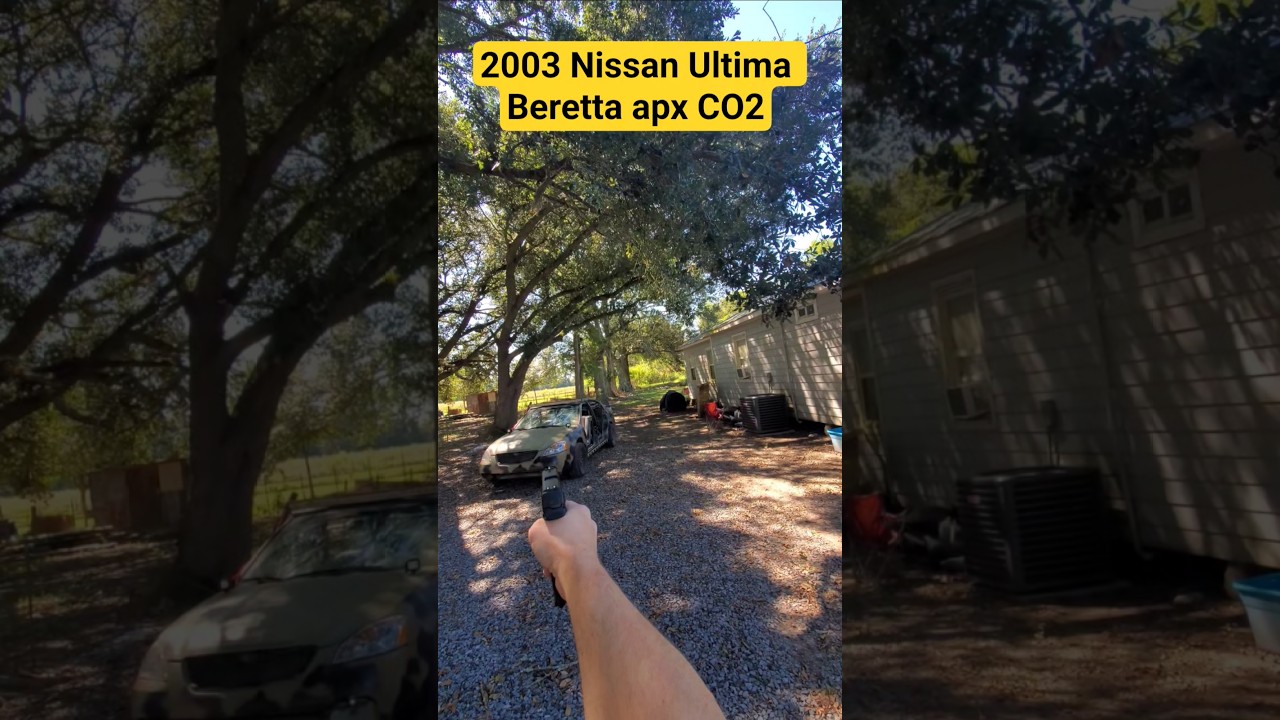 стрельба по лобовому стеклу из CO2-пистолета 