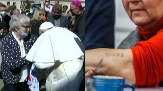 Pope Kisses Holocaust Survivor’s Tattoo