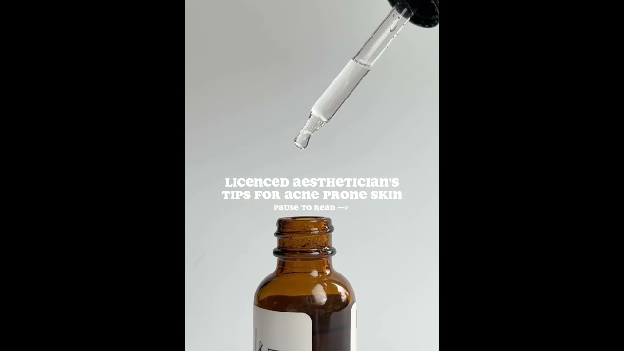 A licensed aesthetician's tips for acne prone skin✨
