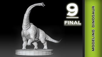 Autodesk Maya 2013 Modeling Tutorial - Dinosaur (brachiosaurus) Modeling Part 9