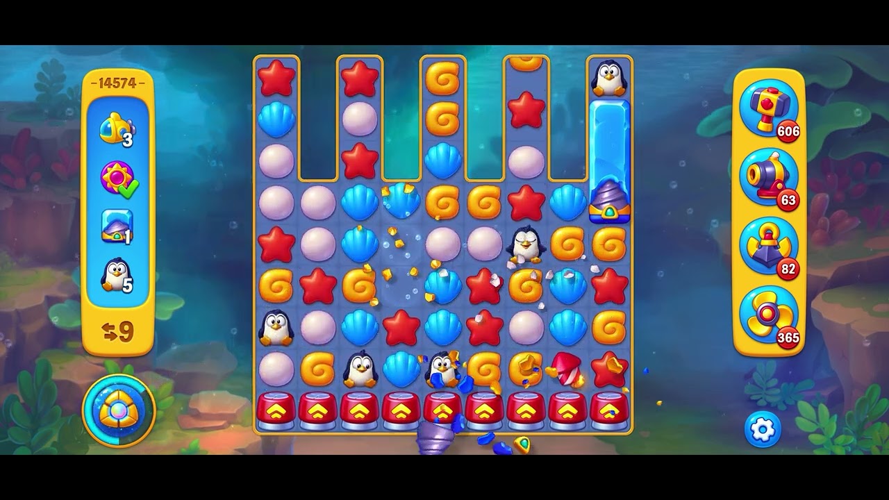 Fishdom level 14574 no boosters フィッシュダム ノーマル - YouTube