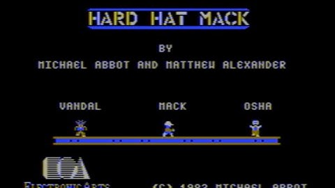 Atari 8-bit Hard Hat Mack (Electronic Arts) longplay