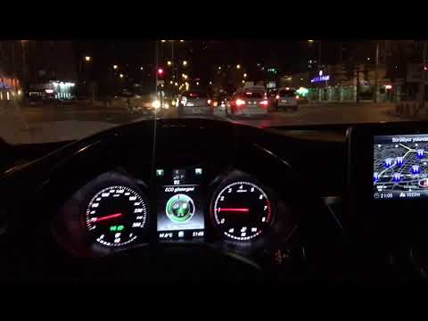 A100 Mercedes Head Up Display Gece Çekim