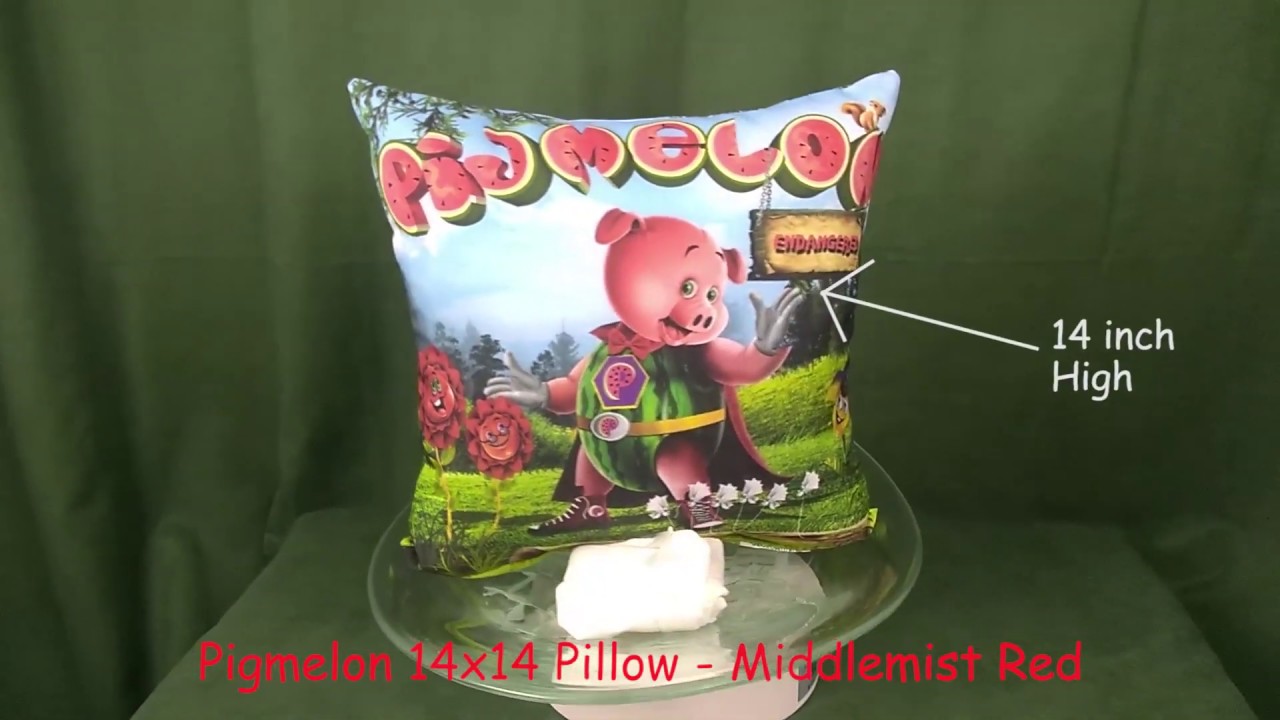 Pigmelon Personalized Throw Pillow - 14x14 - Middlemist Red