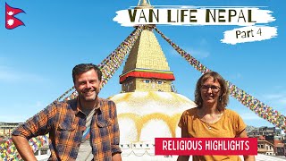 Exploring Boudhanath & Pashupatinath In Kathmandu | Van Life Nepal | The Hippie Trail #58