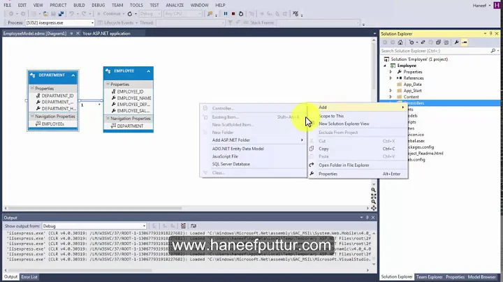 First MVC Project With Oracle Database using Entity Frame Work - Part 2/2